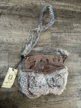 Olivia Harris Fur Baby Ball Bag Chincilla New with tags